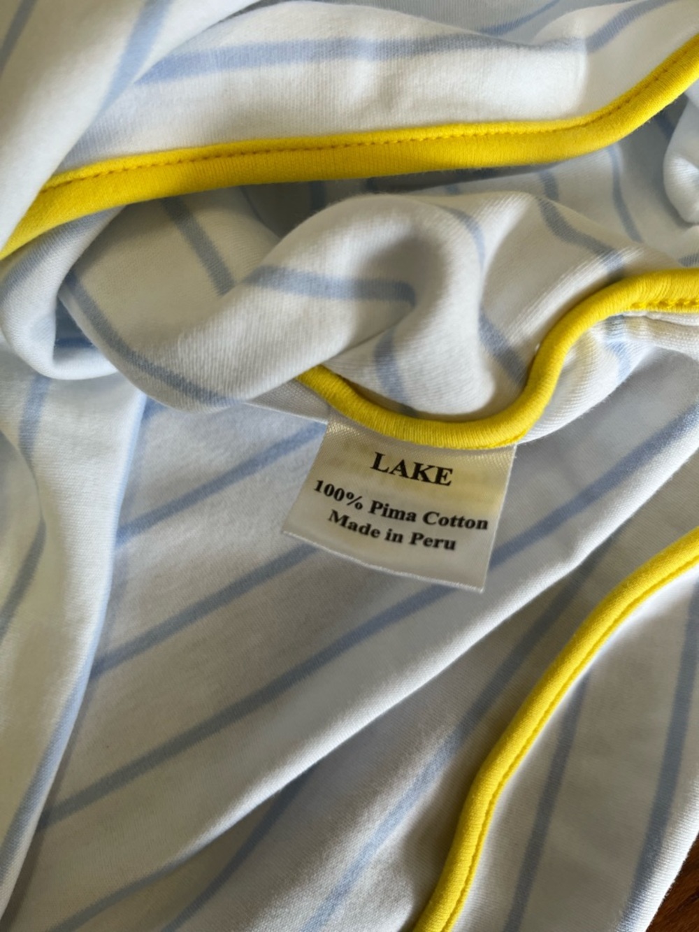 Lake 100% Pima Cotton Pajama Top - Picture 3 of 5